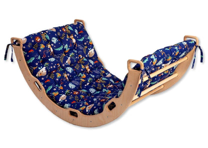 Large Montessori Climbing Arch/Rocker with Pillow Set